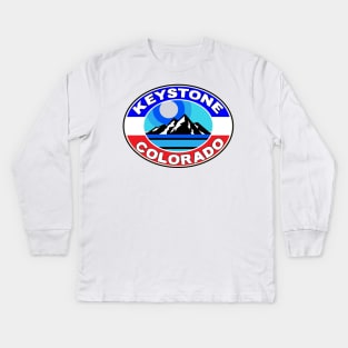 Keystone Colorado Skiing Ski Mountains CO Kids Long Sleeve T-Shirt